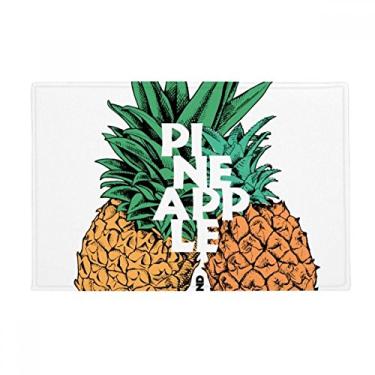 Imagem de DIYthinker Tapete de porta de banheiro com tema de abacaxi para casais tropicais, tapete antiderrapante