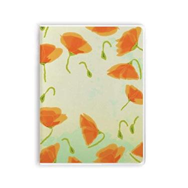 Imagem de Caderno de pintura com estampa de flores e plantas douradas, capa de goma