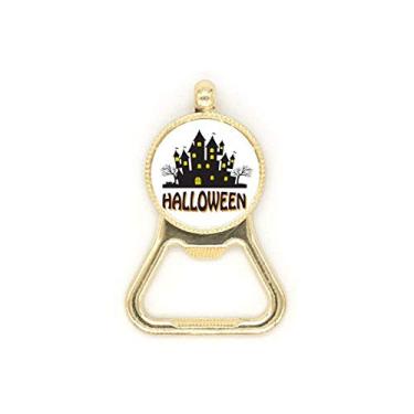 Imagem de Chaveiro de aço inoxidável Happy Halloween Castelo de terror abridor de tampa de cerveja