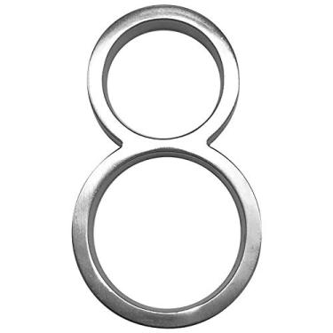 Imagem de Placa de casa flutuante 3D de 12,7 cm, placa prateada com número de porta de 0 a 9 letras do alfabeto ABC, placas de endereço para casa ao ar livre, parafusos montados, liga, antiferrugem