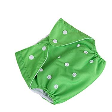 Imagem de Fraldas de bolso de tecido macio para bebês, tamanho único, lavável, reutilizável, ecológica para bebês, meninas e meninos, design de fivela, fraldas de bolso de pano de bebê