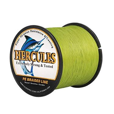 Imagem de Hercules linha de pesca trançada super fundida 8 fios de 10 lb a 300 lb teste para água salgada, 109/328/547/1094 jardas (100 m/300 m/500 m/1000 m), diamante.#0,12 mm-1,2 mm, desempenho de alto nível, cores variadas, Água salgada, Army Green, 30LB-0.28MM-547YDS(500M)-8 STRANDS
