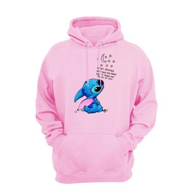 Imagem de Moletom Flanelado Casaco Blusa de Frio Lilo Stitch Frases-Feminino