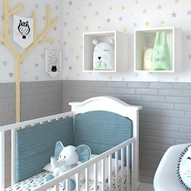 Imagem de Conjunto com 2 Nichos Quarto Infantil Bramov Móveis Branco