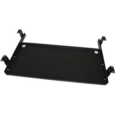 Imagem de Bandeja Para Teclado Sob A Mesa, Material Totalmente Metálico, Plataforma De 23 Polegadas, Organizador De Gavetas Para Computador, Casa, Escritório, Garagem, Ferramenta De Armazenamento,Preto,Stri