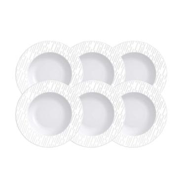 Imagem de Kit Prato Sobremesa Tramontina Marie Em Porcelana Decorada 21 Cm 06 Peças Tramontina