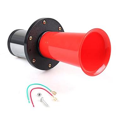 Imagem de Buzina de ar super alta para carro buzina de ar antiga Ahooga Klaxon 12V vintage OO-GA clássico para modelo T estilo antigo cromo 115dB kit de buzinas de trem de motocicleta (cor: vermelho, tamanho: 12V)