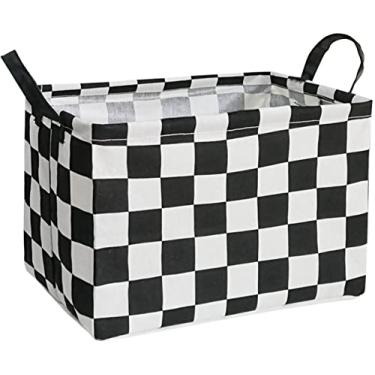 Imagem de Caixa organizadora dobrável de armazenamento retangular MZIMIK, caixa de brinquedo à prova d'água para organizar casa/dormitório/cozinha/animal de estimação/escritório/prateleira/cestos de presente (fechos)