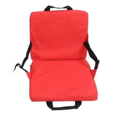 Imagem de Almofada de Cadeira Traseira, Ajustável, Leve, Espessada, Resistência Ao Desgaste, Macia, à Prova de Sujeira, Almofada de Cadeira de Estádio para Praia para Acampar (Vermelho)