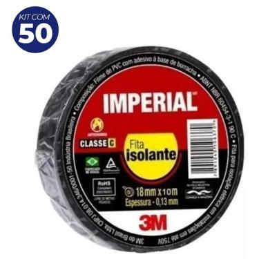 Imagem de Kit 50 Fita Isolante 3M Imperial 18MM X 20M