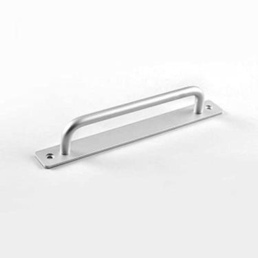 Imagem de Maçaneta de porta deslizante de liga de alumínio varanda janela armário maçaneta da porta quarto cozinha preto ouro prata móveis ferragens (cor: C, tamanho: 243 mm) (A 210 mm) (A 180 mm)