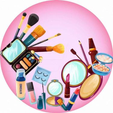 Imagem de Painel Redondo 3D Sublimado Maquiagem Frd-2105