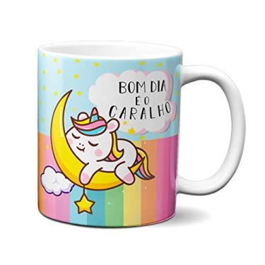 Imagem de Caneca Engraçada Bom dia É o Caralho Unicórnio Indelicado