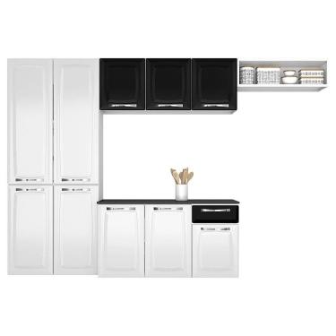 Imagem de Cozinha Completa Itatiaia Amanda 3500001921 | 1 Gaveta, 10 Portas, Branco/Preto