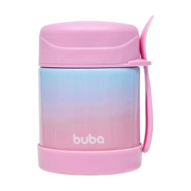 Imagem de Pote Térmico Infantil Com Talher Marmita Escolar Lancheira Rosa