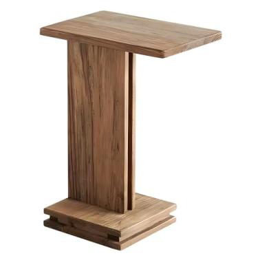Imagem de Mesa De Sofá Para Espaços Pequenos, Mesa Lateral Toda Em Madeira Maciça, Para Sala De Estar, Quarto, Escritório, Banheiro, Resistente E Durável