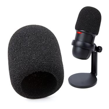Imagem de YOUSHARES Para-brisas com microfone SoloCast – Capas de microfone de espuma profissional compatível com microfone HyperX SoloCast para ambiente de filtro e ventos respiratórios