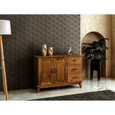 Imagem de Buffet Aparador Madeira Maciça 2 Portas 3 Gavetas Bella Carvalho