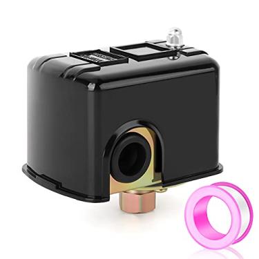 Imagem de MEANLIN MEASURE MPS2040 Controle de pressão de poço de água e interruptor de pressão do compressor de ar de porta, configuração de pressão de 20-40 PSI, NPT fêmea de 1/4", diferencial ajustável,