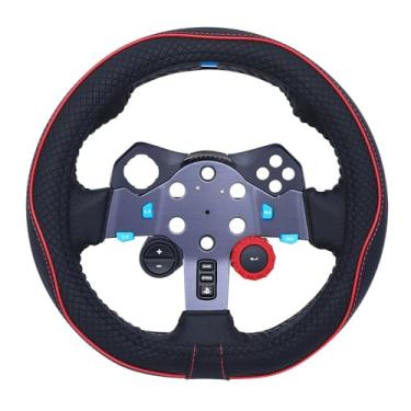 Imagem de DuoDuoBling D Capa de volante acessórios para jogos de corrida 27 cm para PC, Xbox OneSeries X/S, g920 x920 G29 g923 g27 g25, PS4, PS3, PS5, Nintendo Switch (preto vermelho)