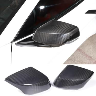 Imagem de Capa de espelho retrovisor interno de fibra de carbono para decoração acessórios interiores para Chevrolet Corvette C8 Stingray Z06 2020-2022