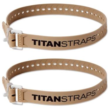 Imagem de Tiras industriais Titan – Conjunto de correias de segurança para proteger divisões, bicicletas de carga, mangueiras de jardim, projetos de trabalho de madeira – Carga de trabalho de 31,8 kg,