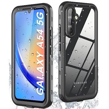 Imagem de Dewfoam for Samsung Galaxy A54 5G Case Waterproof,[Built-in Screen Protector] [IP68 Underwater][360° Full Body] Heavy Duty Shockproof Dustproof Protective Phone Case for Samsung A54 5G 6.4" Black