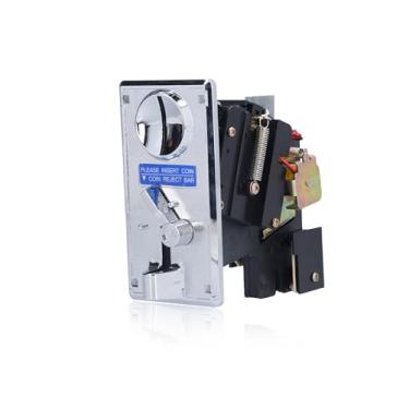 Imagem de Zyyini Aceitador de moedas, máquina de venda automática de jogos flicade, selecionador aceitador de moedas de CPU programável para jogos (cinza prateado)