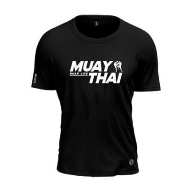 Imagem de Camiseta Personalizada Muay Thai Luta Black Lutador-Unissex