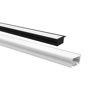 Imagem de Perfil De Embutir Taschibra Para Fita De Led Zenith 62 Com 3 Metros Preto