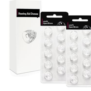 Imagem de Cúpulas de aparelho auditivo abertas de 10 mm para Oticon Minifit, suprimentos de aparelho auditivo Oticon, acessórios de peças de reposição, cúpulas Oticon universais para kits de limpeza de
