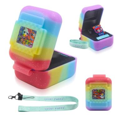 Imagem de Taladad Capa de silicone para Bitzee Interactive Toy Digital Pet e capa, capa com cordão, capa protetora para animais de estimação eletrônicos virtuais Bitzee para meninas e meninos (colorida)