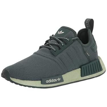 Imagem de adidas Originals Tênis feminino NMD R1, verde linho/verde mineral/branco, 9.5