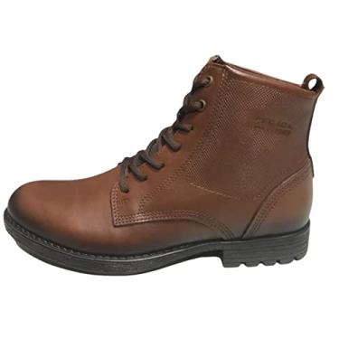 Imagem de Bota Coturno Masc Pegada Couro Marrom Pinhão 180731-01 Tamanho:37;Cor:Marrom