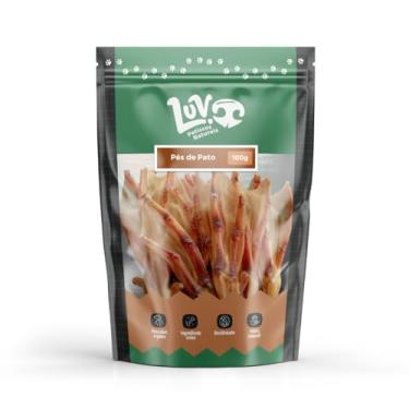 Imagem de Petisco Pés de Pato Desidratados 100g Cães e Gatos Luv Petiscos Naturais