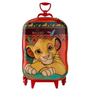 Imagem de Mochila Roda Tripla Rei Leão Simba Infantil 3d Escolar