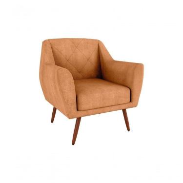 Imagem de Poltrona Cadeira Decorativa Escritório Veneza Matrix Mostarda