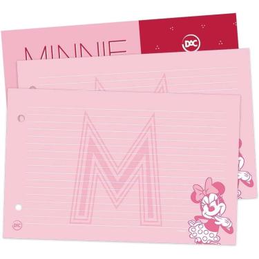 Imagem de Bloco Refil para Mini Fichário Argolado com 80 Folhas Decoradas Minnie DAC, Ref:3782RE