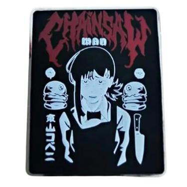 Imagem de Crachá de pino esmaltado Chainsaw Man Kobeni Higashiyama Family Burger Anime Mangá 2,8 cm Pinstant, 1.1 Inches tall, Esmalte, Esmalte