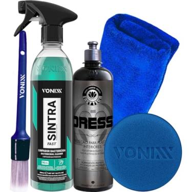 Imagem de Kit Limpeza e Revitalização Interior De Autos em Geral Dress Easytech 500 ml Sintra fast Vonixx Pincel Pano