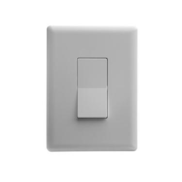 Imagem de Iluminação de automação residencial, interruptor inteligente ZWAVE Plus da Ecolink (novo, em embalagem de varejo) - Controle de iluminação, design de interruptor de luz branco estilo único interruptor