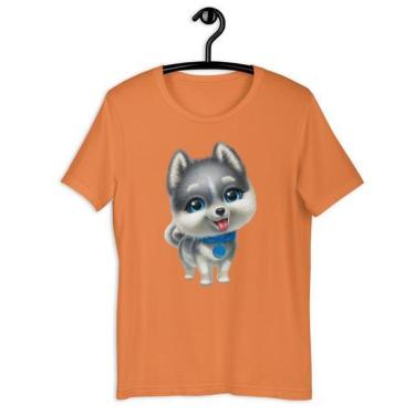 Imagem de Camiseta Blusa Feminina Dog Husky Olhar Azul-Feminino