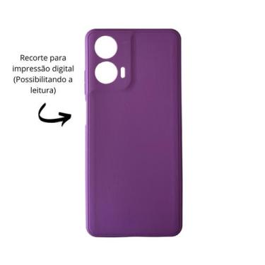 Imagem de Capa Capinha Aveludada Moto G24 + 2 Películas de Vidro 3D - DB, Roxo