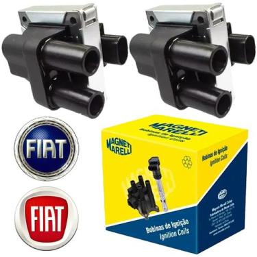 Imagem de 2 Bobinas Ignição Palio Uno Siena Strada Magneti Original - MAGNETI MA