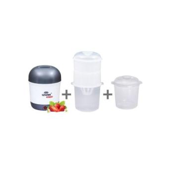 Imagem de Iogurteira Elétrica Bivolt Cinza +1 Dessorador +1 Pote Izumi