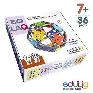 Imagem de Quebra-cabeça Edulig Puzzle 3D Bola Q - 36 peças e conexões - 5 Sugest