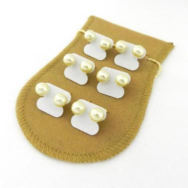 Imagem de Brinco Feminino Perola Kit 6 Pares Folheado Ouro 18k BR271 - WNBIJOUTE