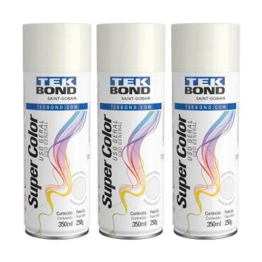 Imagem de Kit 3 Spray Uso Geral Branco Brilhante Tekbond