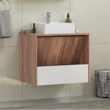 Imagem de Gabinete para Banheiro 1 Porta 1 Gaveta Cairo - Móveis Bosi