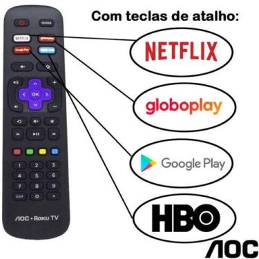 Imagem de Controle Remoto Universal Tv Smart Roku AOC Philco Barato
